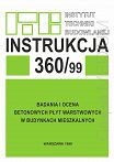 360/1999 Badania i ocena betonowych płyt warstwowych w budynkach mieszkalnych